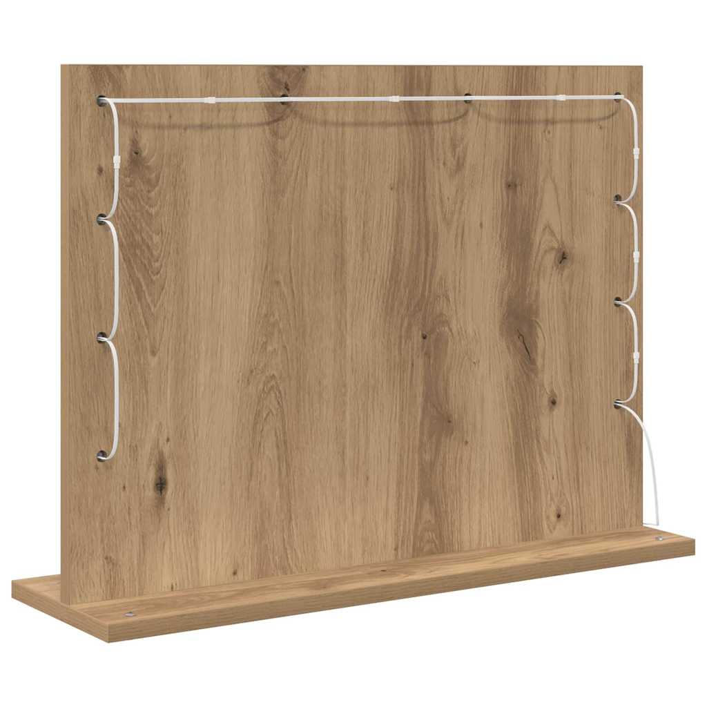 Miroir de vanité Rectangulaire Chêne artisanal - Sensuri Maison