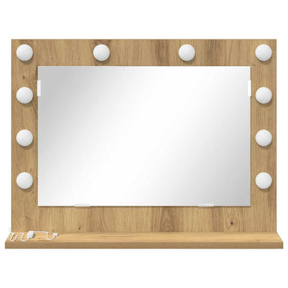 Miroir de vanité Rectangulaire Chêne artisanal - Sensuri Maison