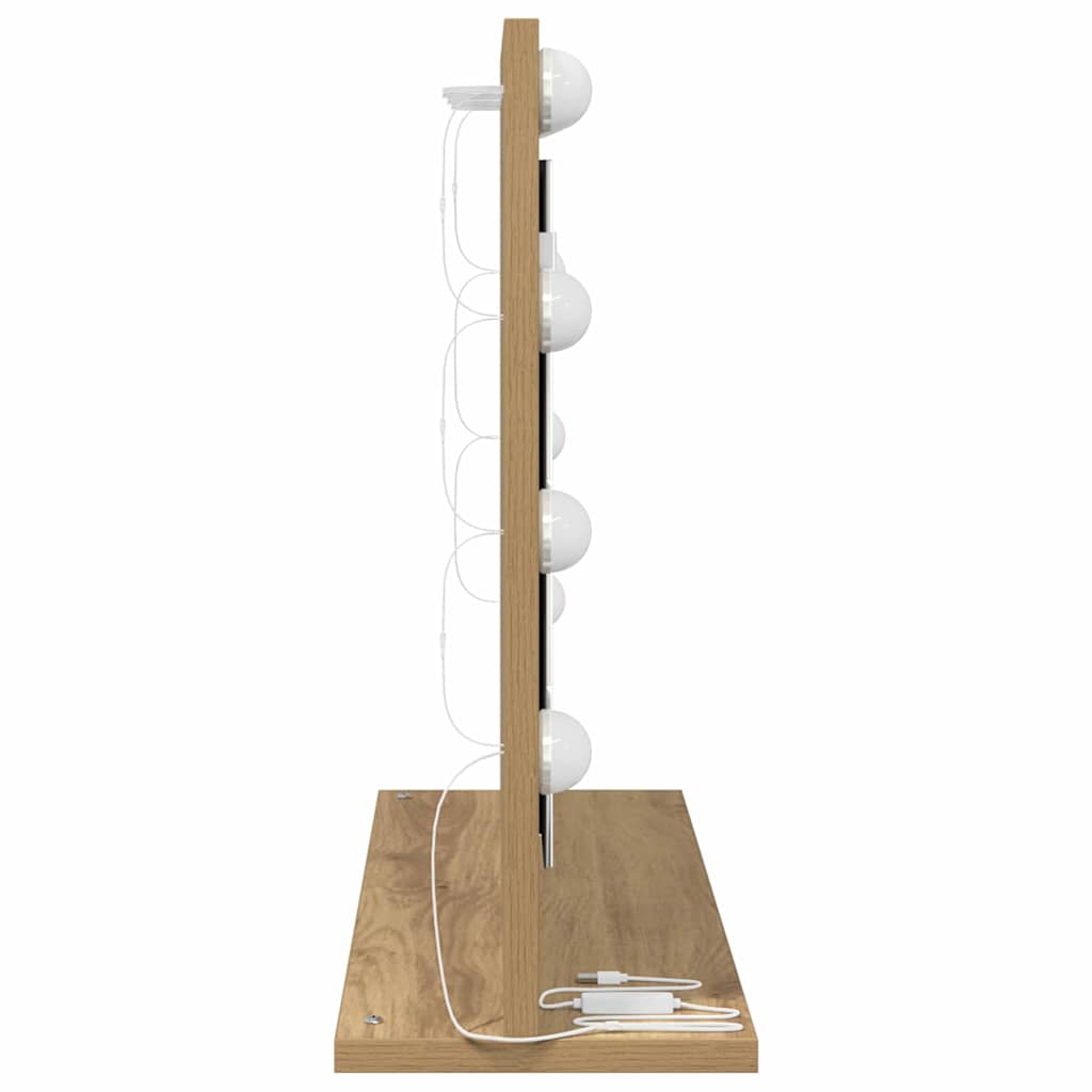 Miroir de vanité Rectangulaire Chêne artisanal - Sensuri Maison