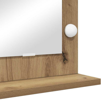 Miroir de vanité Rectangulaire Chêne artisanal - Sensuri Maison