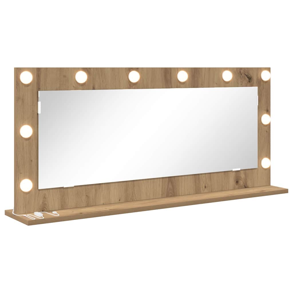 Miroir de vanité Rectangulaire Chêne artisanal - Sensuri Maison