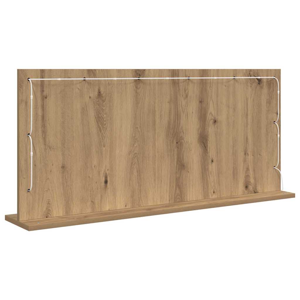 Miroir de vanité Rectangulaire Chêne artisanal - Sensuri Maison