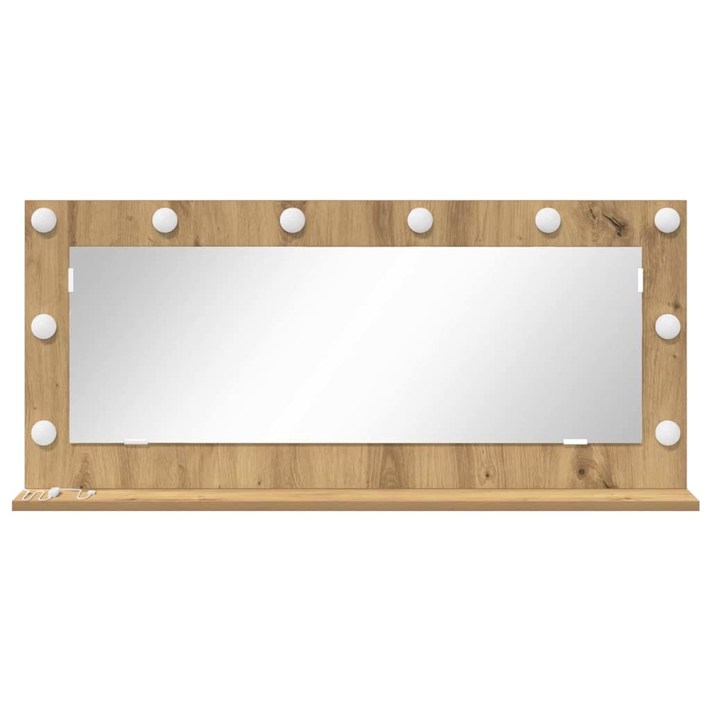 Miroir de vanité Rectangulaire Chêne artisanal - Sensuri Maison