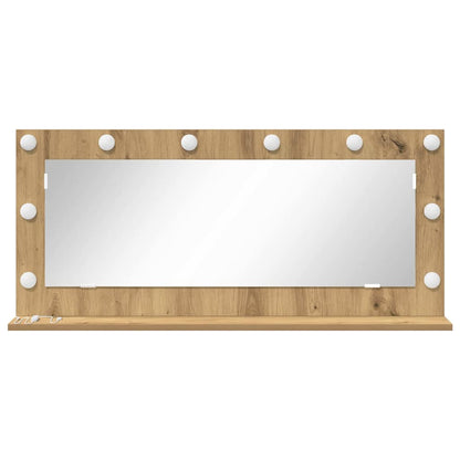 Miroir de vanité Rectangulaire Chêne artisanal - Sensuri Maison