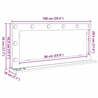 Miroir de vanité Rectangulaire Chêne artisanal - Sensuri Maison