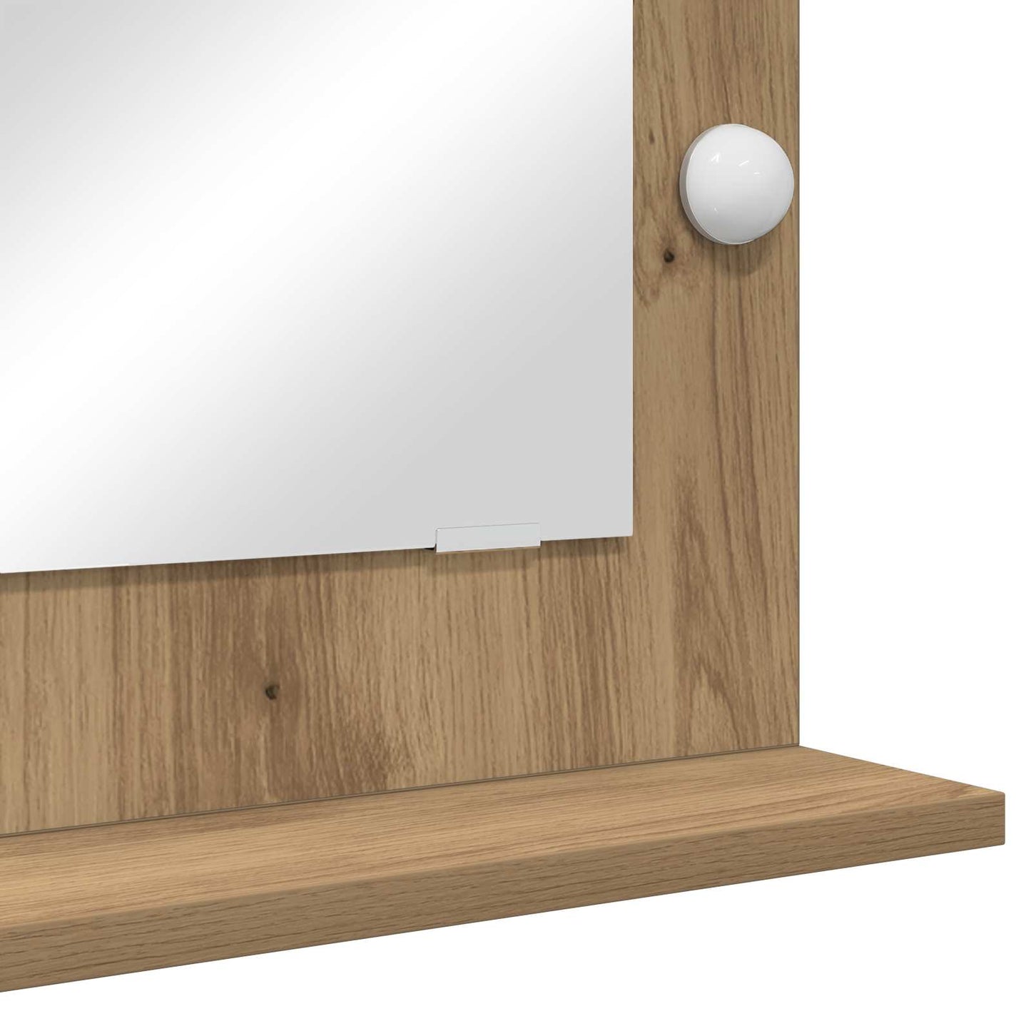Miroir de vanité Rectangulaire Chêne artisanal - Sensuri Maison
