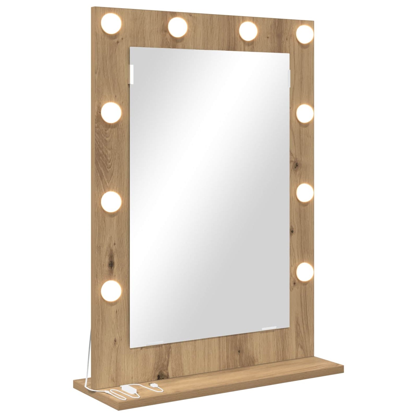 Miroir de vanité Rectangulaire Chêne artisanal - Sensuri Maison
