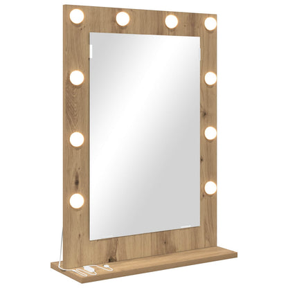 Miroir de vanité Rectangulaire Chêne artisanal - Sensuri Maison