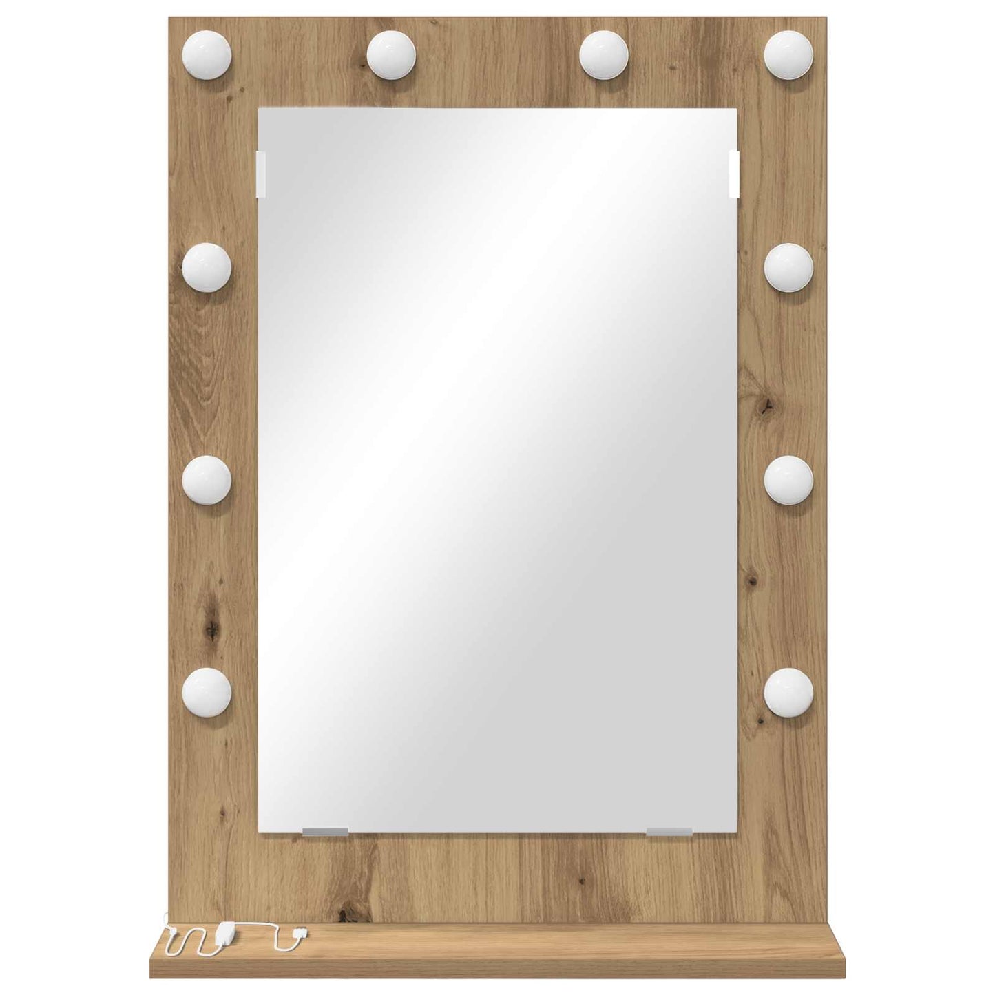 Miroir de vanité Rectangulaire Chêne artisanal - Sensuri Maison