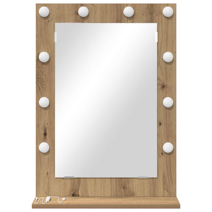 Miroir de vanité Rectangulaire Chêne artisanal - Sensuri Maison