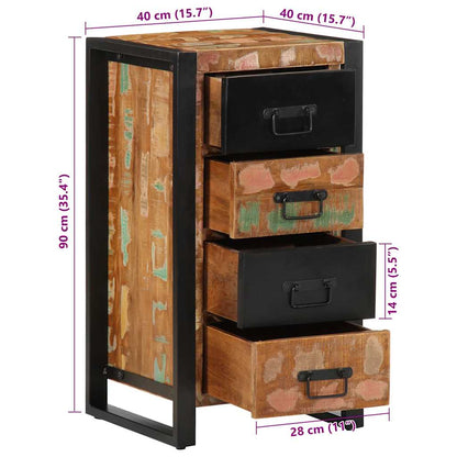Armoire à tiroir  40x40x75 cm bois de récupération - Imagem 12