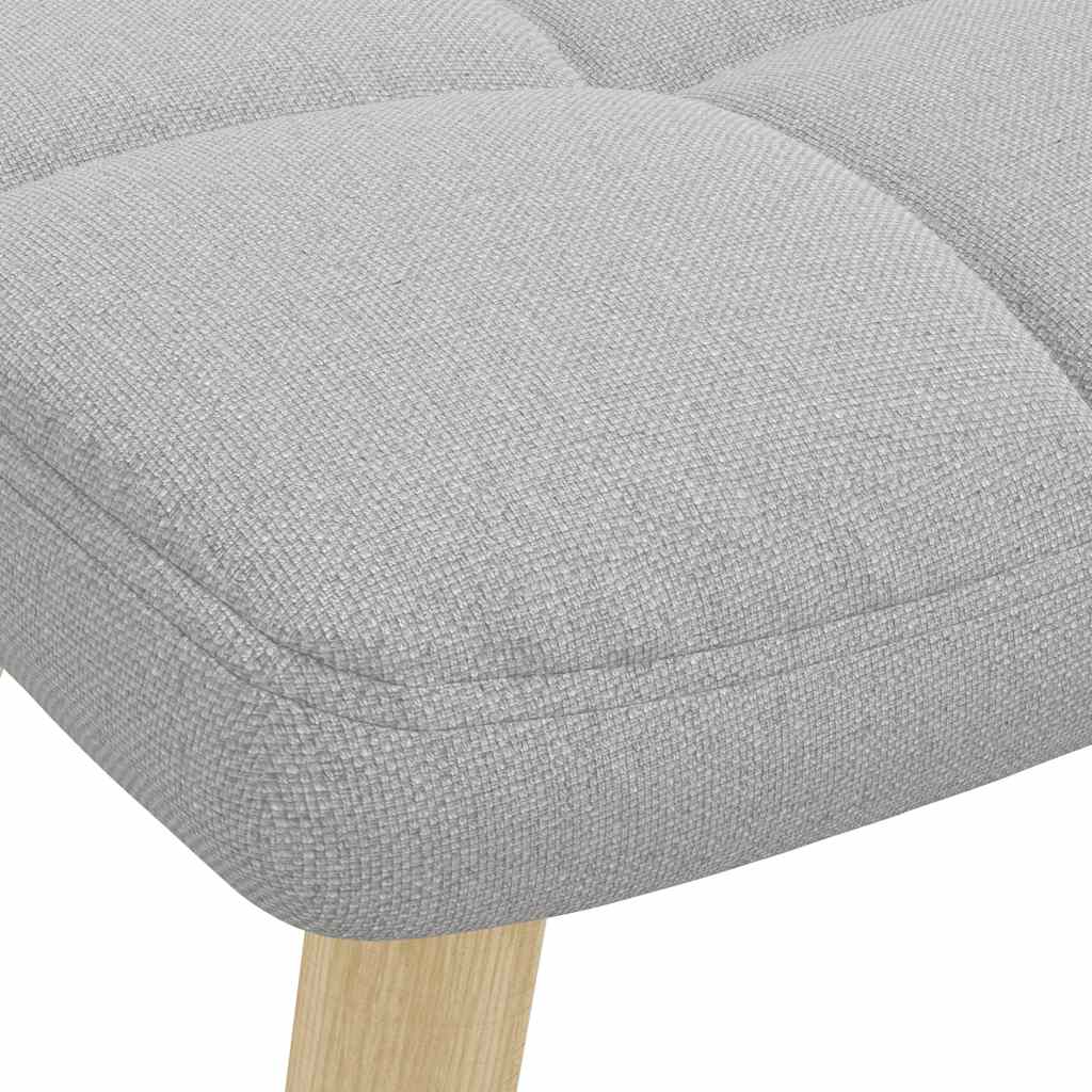 Chaise à bascule avec repose-pied Marron Tissu - Imagem 20