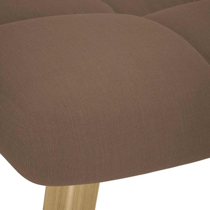 Chaise à bascule avec repose-pied Marron Tissu - Imagem 8