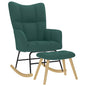 Chaise à bascule avec repose-pied - Style scandinave - Tissu - Sensuri Maison