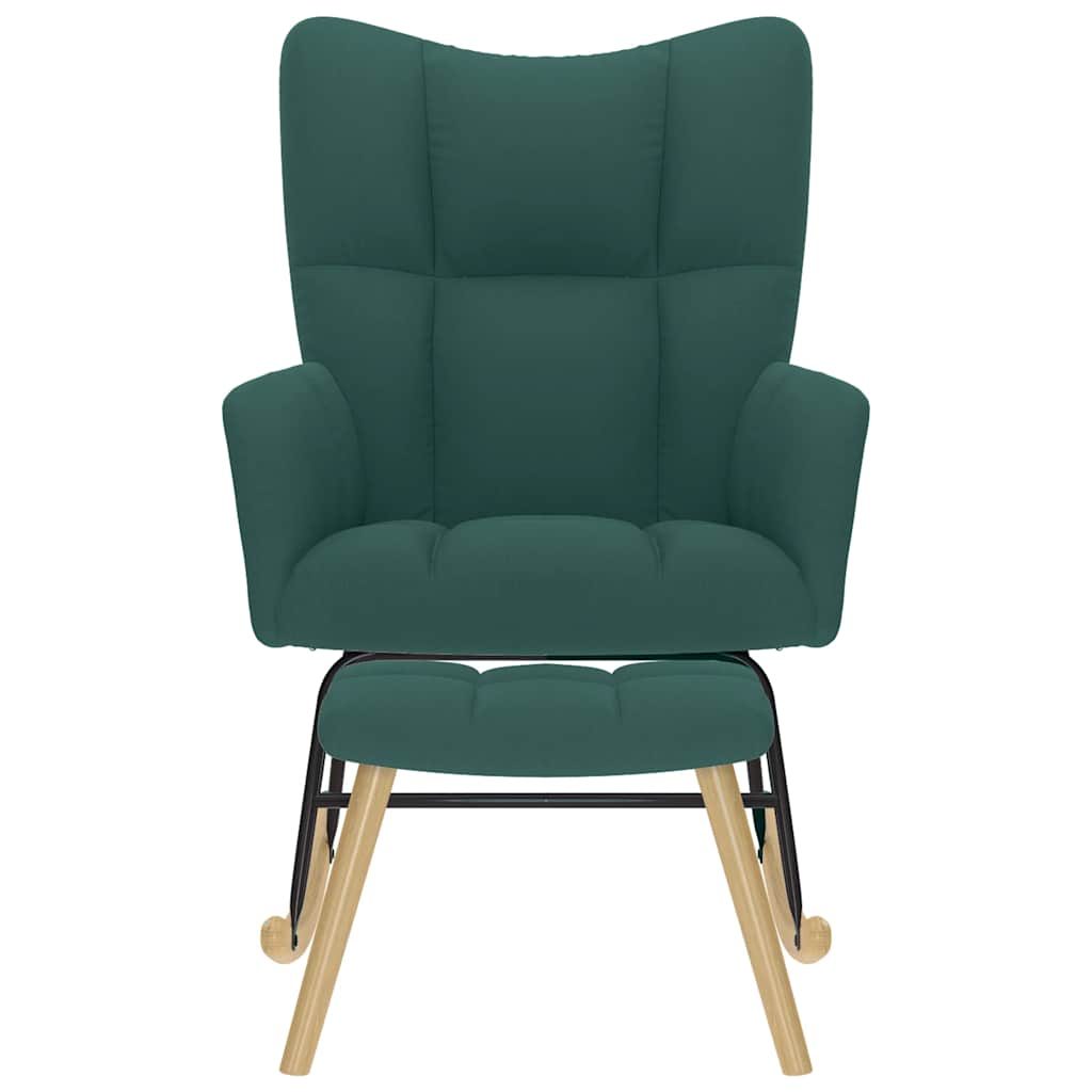 Chaise à bascule avec repose-pied - Style scandinave - Tissu - Sensuri Maison
