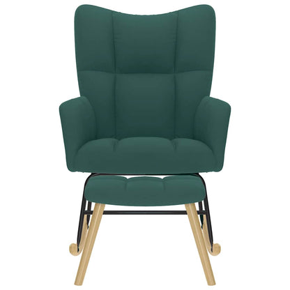 Chaise à bascule avec repose-pied - Style scandinave - Tissu - Sensuri Maison