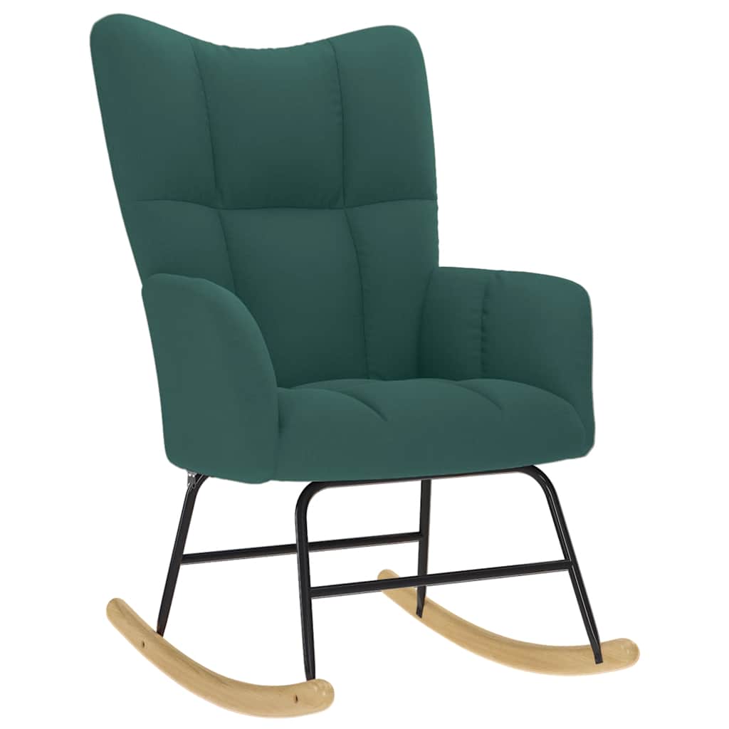 Chaise à bascule avec repose-pied - Style scandinave - Tissu - Sensuri Maison