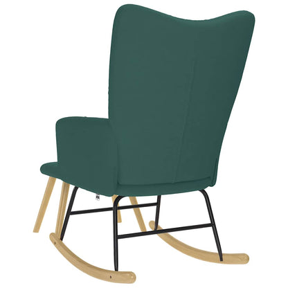 Chaise à bascule avec repose-pied - Style scandinave - Tissu - Sensuri Maison