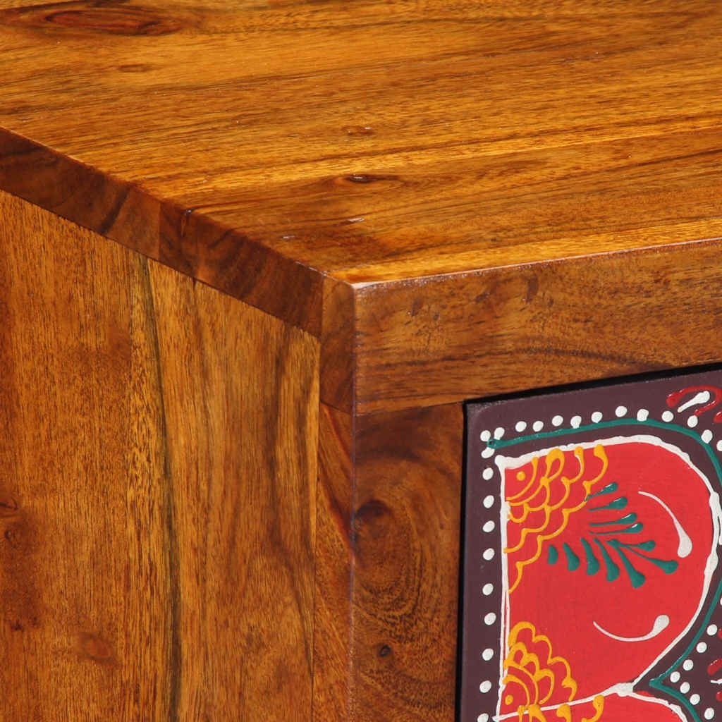 Table de chevet 2 pcs 35x35x45 cm bois d'acacia massif - Imagem 5