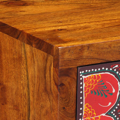Table de chevet 2 pcs 35x35x45 cm bois d'acacia massif - Imagem 5