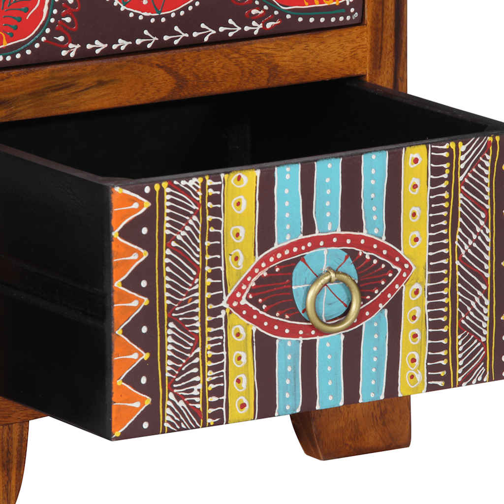 Table de chevet 2 pcs 35x35x45 cm bois d'acacia massif - Imagem 6