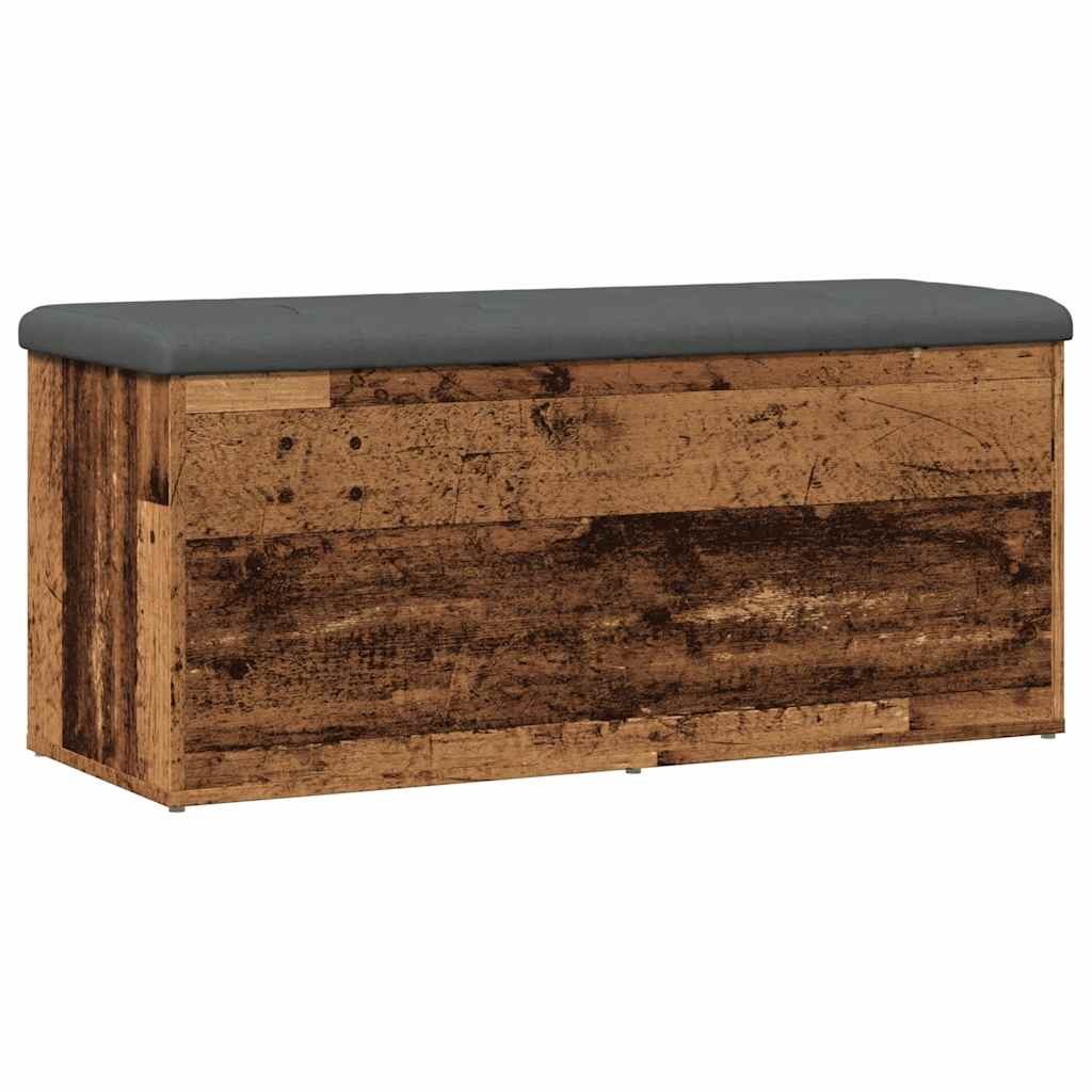 Banc de rangement vieux bois 102x42x45 cm bois d'ingénierie - Imagem 2