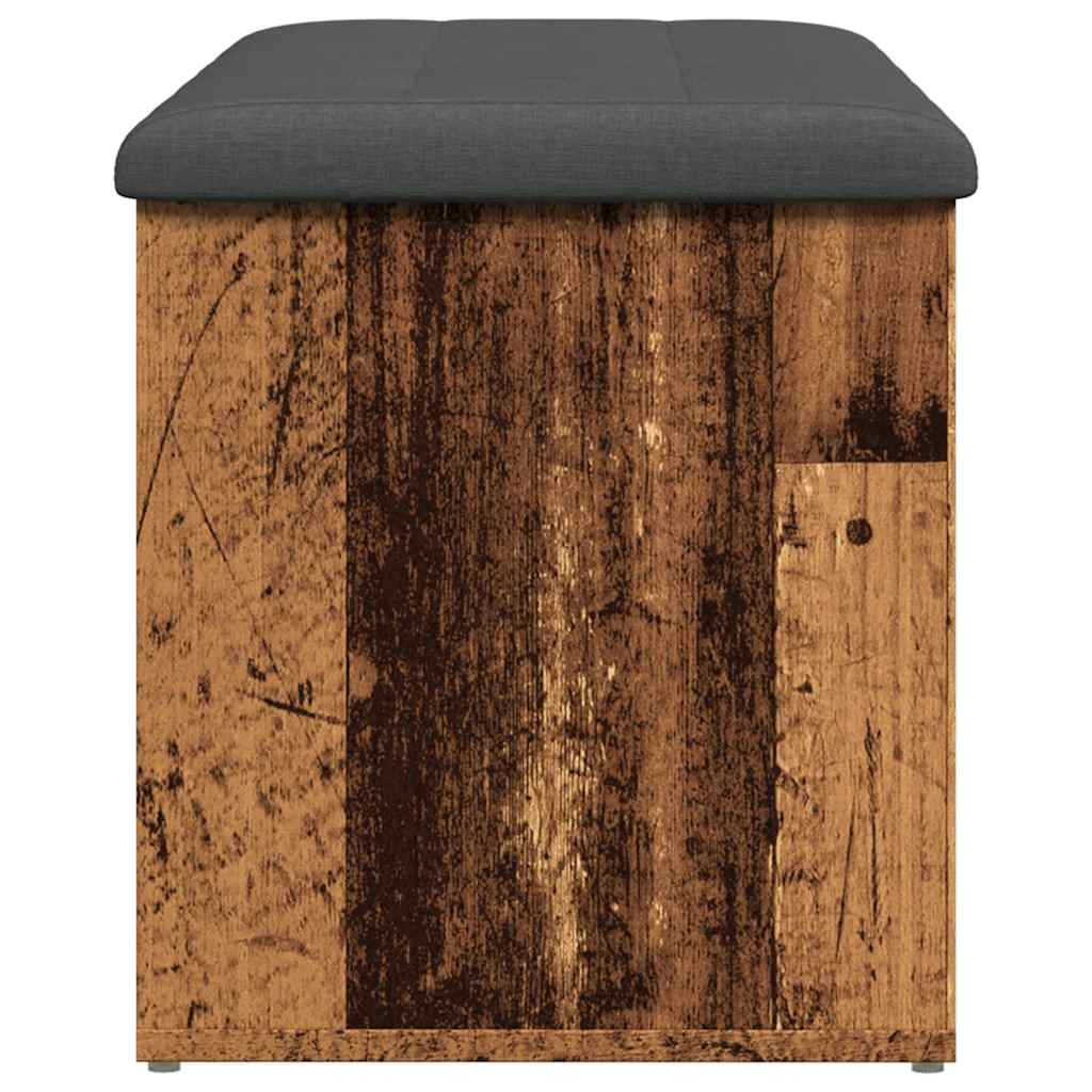 Banc de rangement vieux bois 102x42x45 cm bois d'ingénierie - Imagem 4