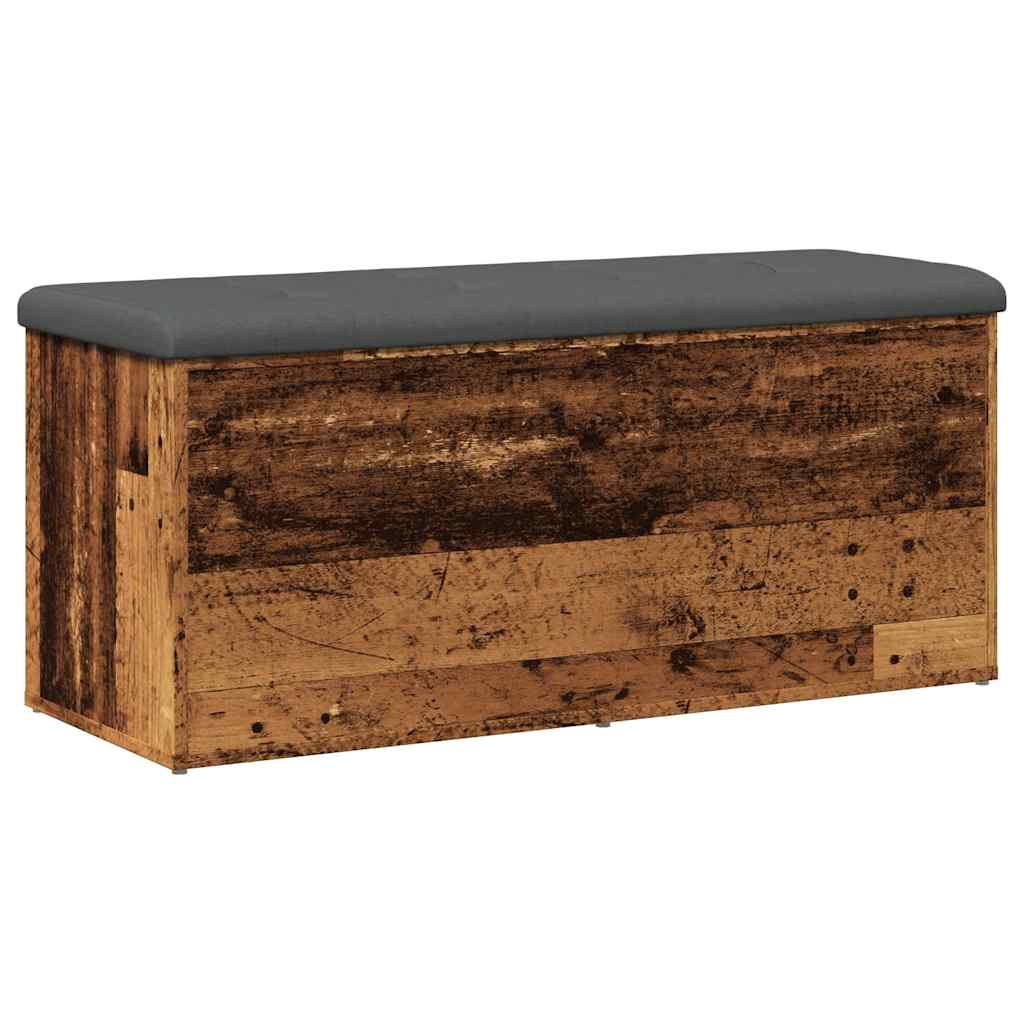 Banc de rangement vieux bois 102x42x45 cm bois d'ingénierie - Imagem 5