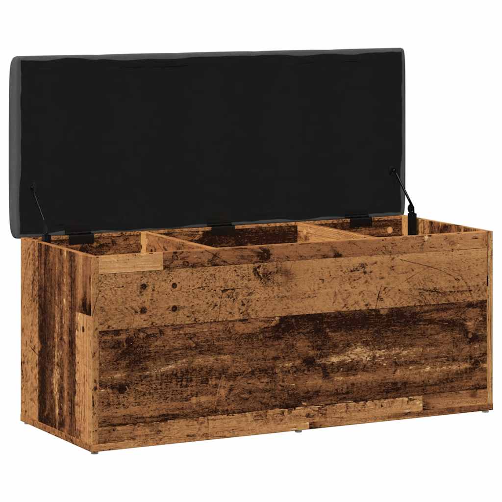 Banc de rangement vieux bois 102x42x45 cm bois d'ingénierie - Imagem 6