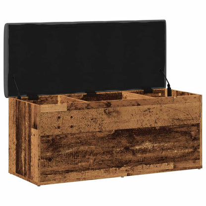 Banc de rangement vieux bois 102x42x45 cm bois d'ingénierie - Imagem 6