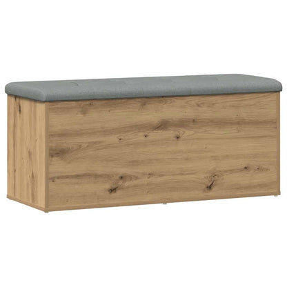 Banc de rangement Chêne artisanal 102x42x45 cm Bois d'ingénierie - Imagem 2