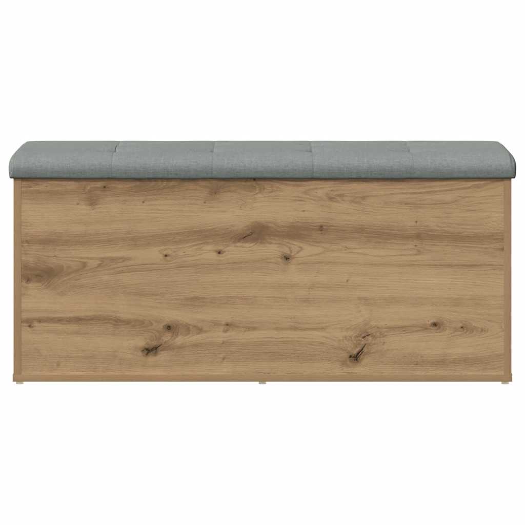 Banc de rangement Chêne artisanal 102x42x45 cm Bois d'ingénierie - Imagem 3