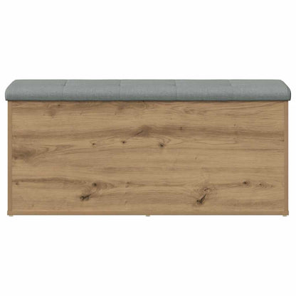 Banc de rangement Chêne artisanal 102x42x45 cm Bois d'ingénierie - Imagem 3