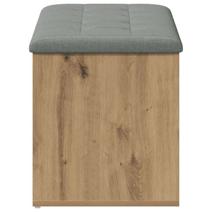 Banc de rangement Chêne artisanal 102x42x45 cm Bois d'ingénierie - Imagem 4