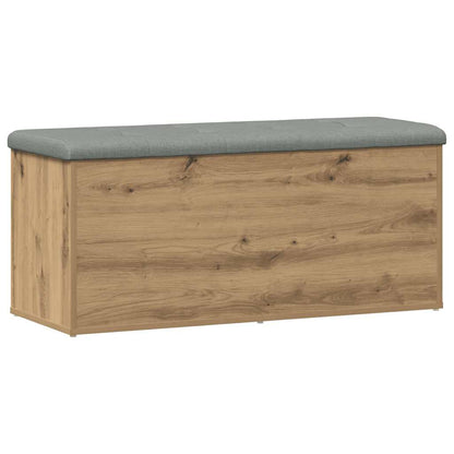 Banc de rangement Chêne artisanal 102x42x45 cm Bois d'ingénierie - Imagem 5