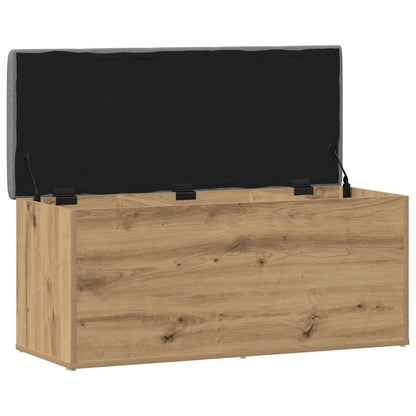 Banc de rangement Chêne artisanal 102x42x45 cm Bois d'ingénierie - Imagem 6