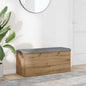 Banc de rangement Chêne artisanal 102x42x45 cm Bois d'ingénierie - Imagem 1