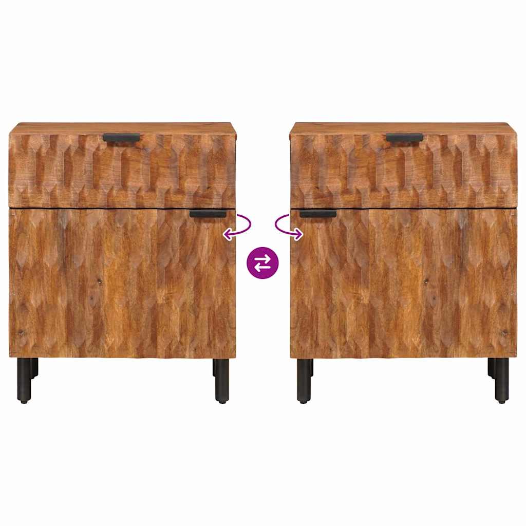 Cabinet de chevet   Bois de mangue massif - Imagem 10