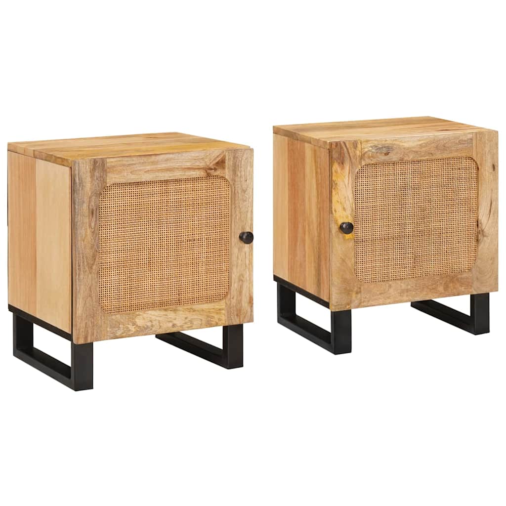Cabinet de chevet 2 pcs Naturel - Imagem 1