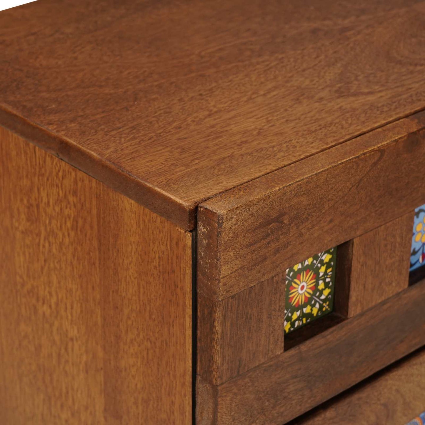 Cabinet de chevet   Bois de mangue massif - Imagem 6