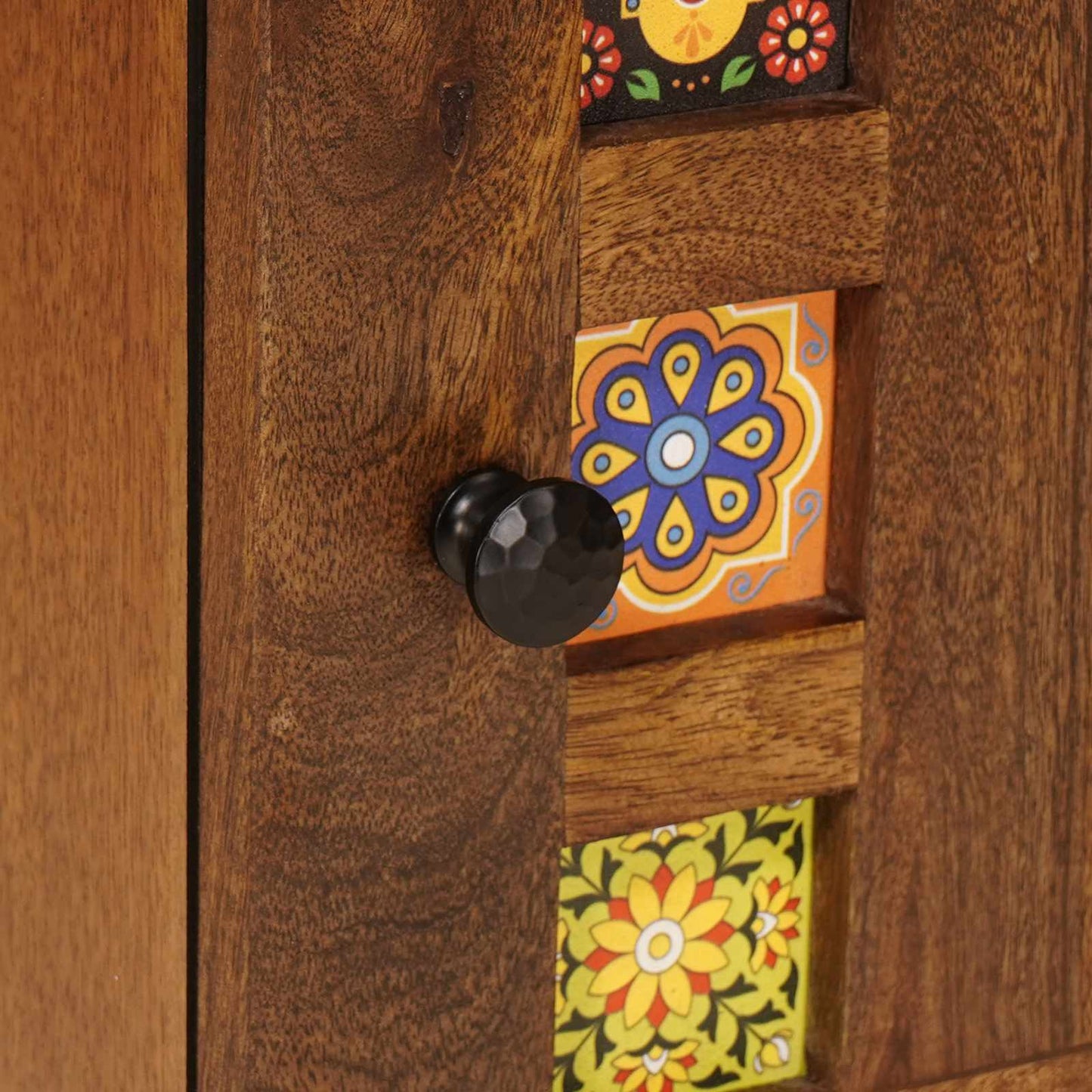 Cabinet de chevet   Bois de mangue massif - Imagem 7