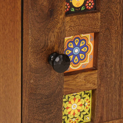 Cabinet de chevet   Bois de mangue massif - Imagem 7