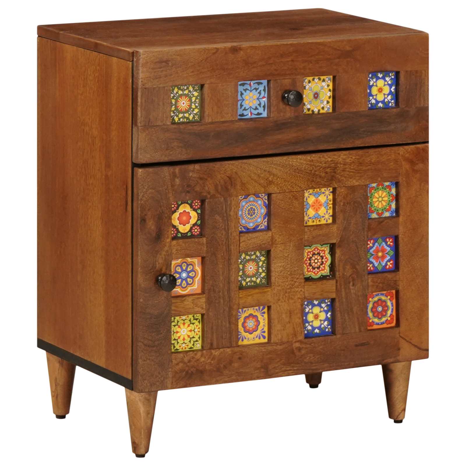 Cabinet de chevet   Bois de mangue massif - Imagem 1