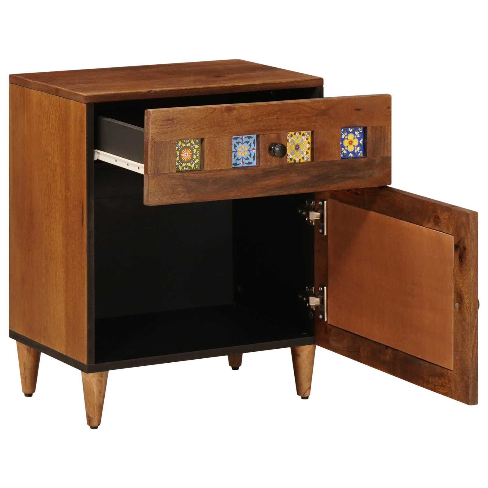 Cabinet de chevet   Bois de mangue massif - Imagem 2