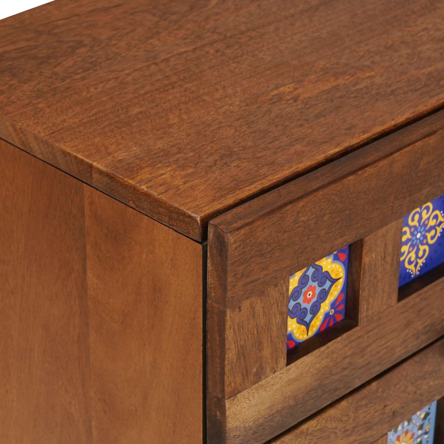 Cabinet de chevet   Bois de mangue massif - Imagem 6