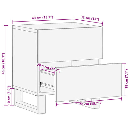 Cabinet de chevet avec tiroir 2 pcs - Imagem 12