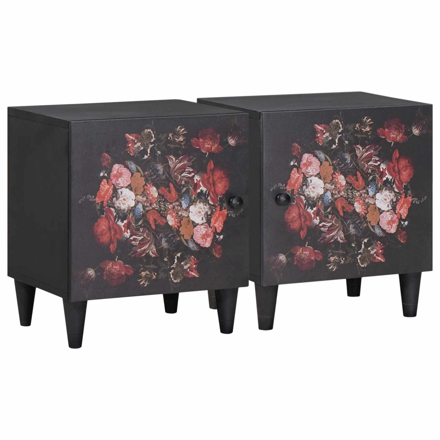 Cabinet de chevet avec porte 2 pcs - Imagem 1