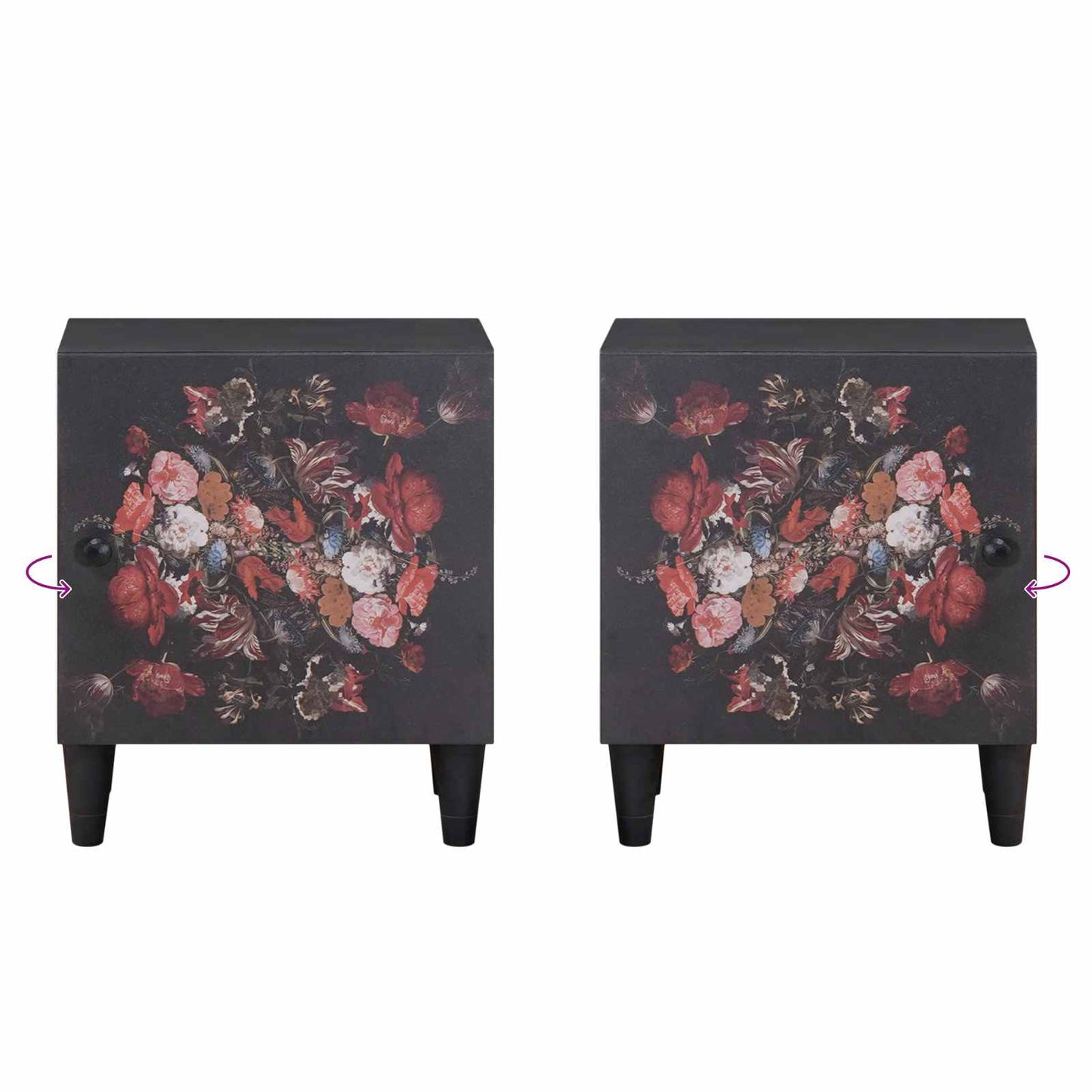 Cabinet de chevet avec porte 2 pcs - Imagem 10