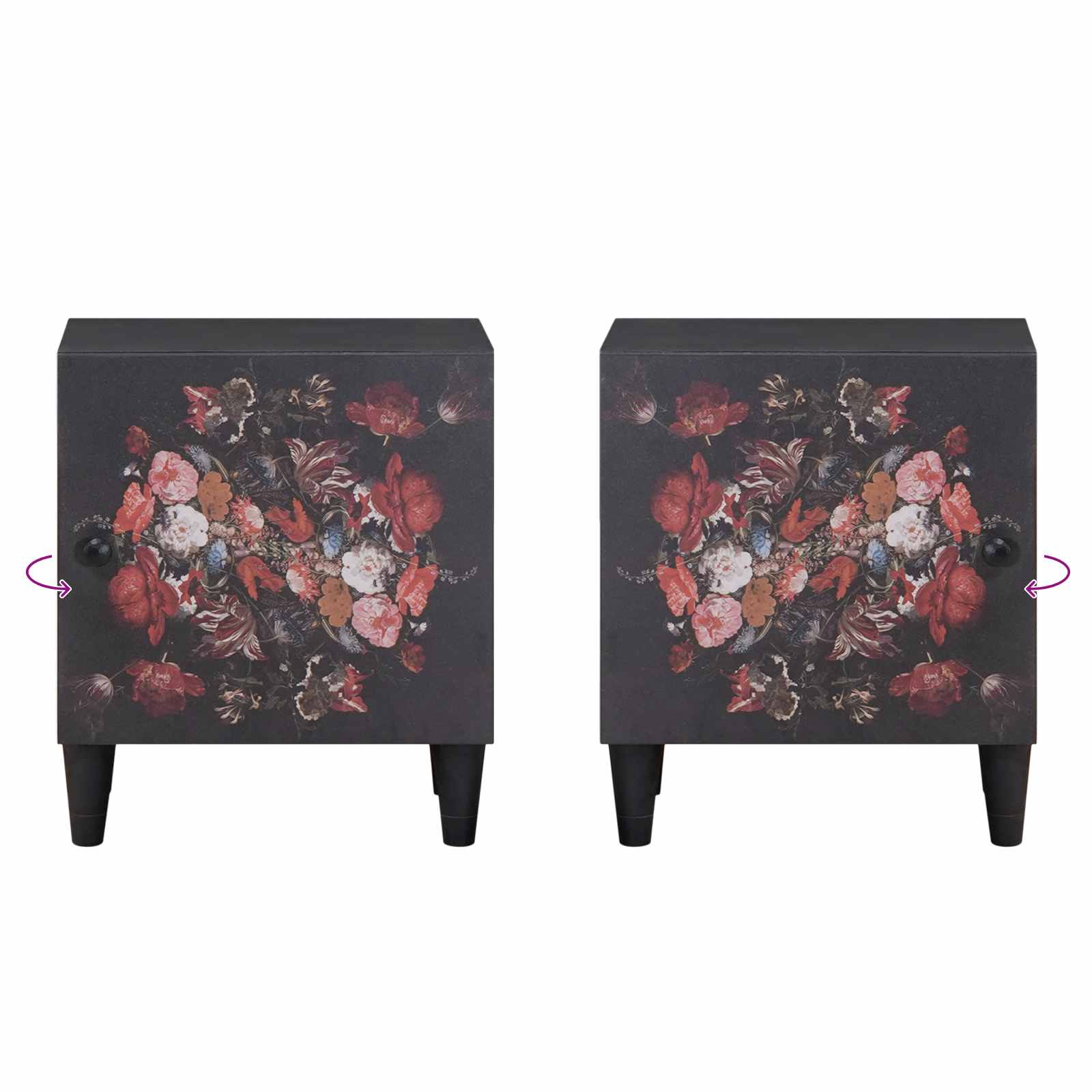 Cabinet de chevet avec porte 2 pcs - Imagem 10