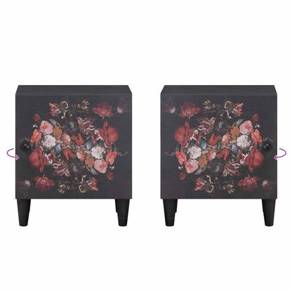 Cabinet de chevet avec porte 2 pcs - Imagem 10